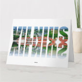 Vilnius Text mit Reflexion Karte (Rückseite)
