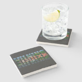 Vilnius Text mit Reflexion Steinuntersetzer (Seitenansicht)