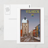 Vilseck - Tower and Gate - Winter Postkarte (Vorne/Hinten)