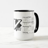 VIM Cheat Sheet Tasse (VorderseiteRechts)