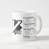 VIM Cheat Sheet-Tasse Jumbo-Tasse (Vorderseite Rechts)