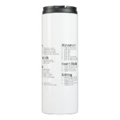 VIM Cheat Sheet-Tasse Thermosbecher (Rückseite)