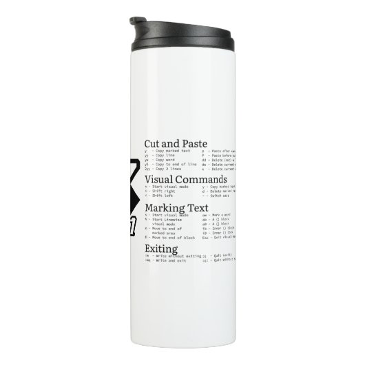 VIM Cheat Sheet-Tasse Thermosbecher (Nach rechts gedreht)