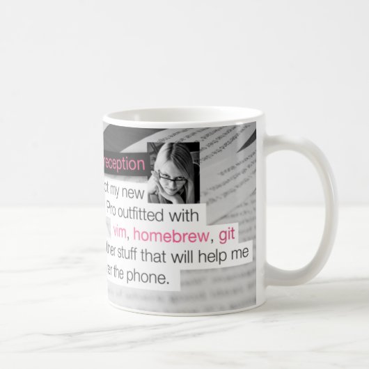 Vim, Zuhause Brew und git Kaffeetasse (Rechts)