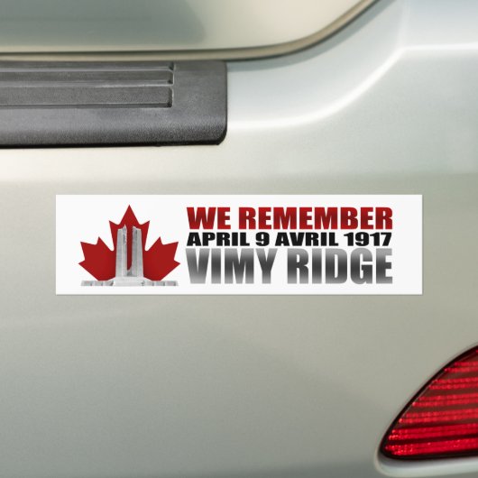 Vimy an Ridge, das wir uns erinnern Autoaufkleber (Auf Auto)