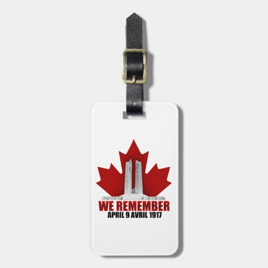 Vimy an Ridge, das wir uns erinnern Gepäckanhänger (Vorderseite vertikal)