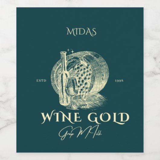Vin de haute qualité MIDAS Weinetikett (Einzelnes Label)