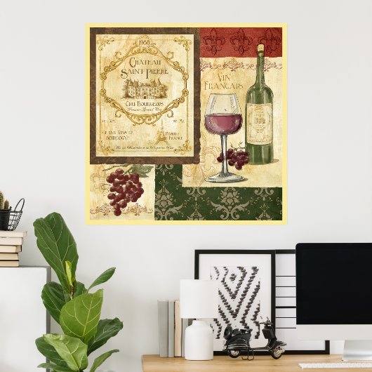 Vin Francais Poster (Heimbüro)