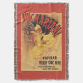 Vin Mariani Tänzerin-strömender Wein Decke (Vorderseite Vertikal)