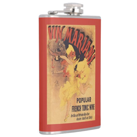 Vin Mariani Tänzerin-strömender Wein Flachmann (Rechts)