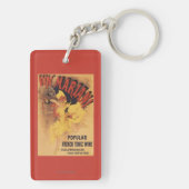 Vin Mariani Tänzerin-strömender Wein Schlüsselanhänger (Rückseite)