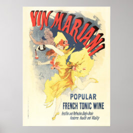 VIN MARIANI WINE Jules Cheret Vintag Französisch Poster