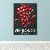 Vin Rouge De Table Wine LabelEurope Leinwanddruck (Insitu (Holzboden))