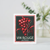 Vin Rouge De Table Wine LabelEurope Postkarte (Stehend Vorderseite)