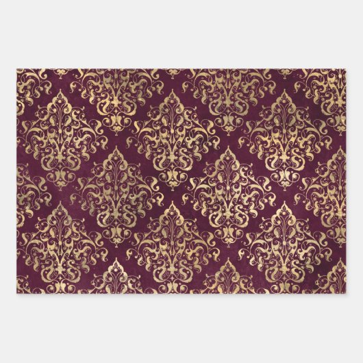 Vin Rouge French Red Wine Geschenkpapier Set (Vorderseite)