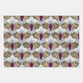 Vin Rouge French Red Wine Geschenkpapier Set (Vorderseite 3)