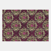 Vin Rouge French Red Wine Geschenkpapier Set (Vorderseite)