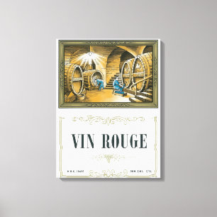 Vin Rouge-Wein LabelEurope Leinwanddruck