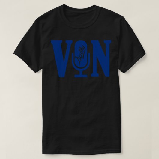 Vin Scully Microphon T-Shirt (Design vorne)