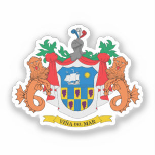 Viña del Mar Wappen, Chile Aufkleber