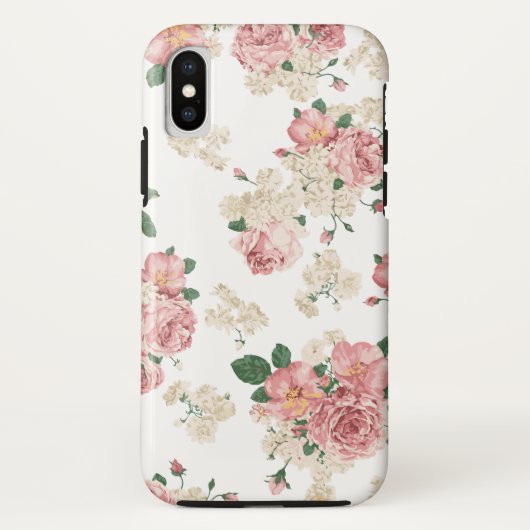 Vinage Floral Pattern Case-Mate iPhone Hülle (Rückseite)