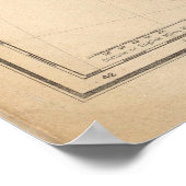 Vinage Map of The United Staaten (1873) Poster (Ecke)