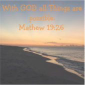 Vinal Aufkleber Mit GOD alles ist möglich. (Vorderseite)