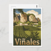 Viñales Cuba Vintag Postkarte (Vorne/Hinten)
