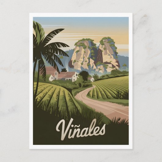 Viñales Kuba Vintage Postkarte (Vorderseite)