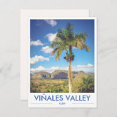 Viñales Valley Cuba Palm Tree Foto Postcard Postkarte (Vorne/Hinten)