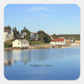 Vinalhaven, Maine landschaftliches Foto Quadratischer Aufkleber (Vorderseite)