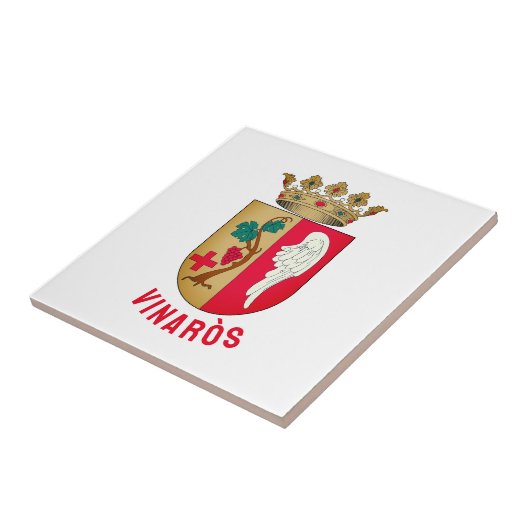 Vinaròs Wappen - Gemeinde Valenciana Fliese (Seite)