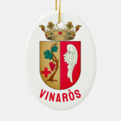 Vinaròs Wappen - Gemeinde Valenciana Keramik Ornament (Hinten)