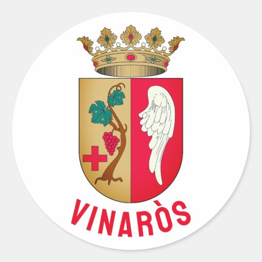 Vinaròs Wappen Runder Aufkleber (Vorderseite)