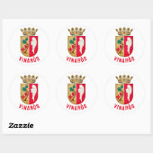 Vinaròs Wappen Runder Aufkleber (Blatt)