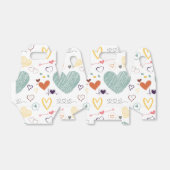 Vinatfarben Herzmuster Geschenkschachtel (Ungefaltet)