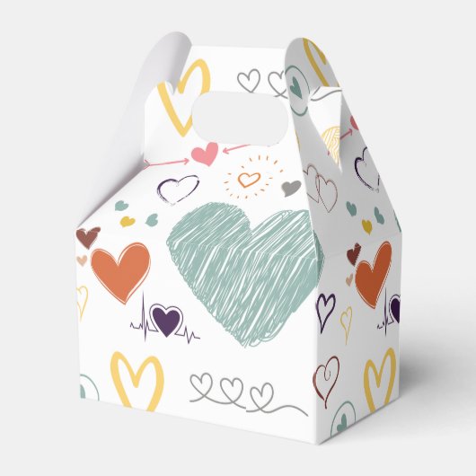 Vinatfarben Herzmuster Geschenkschachtel (Vorderseite)