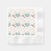 Vinatfarben Herzmuster Serviette (Vorderseite)