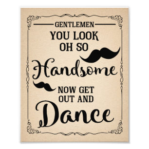 VINATGE ART-BADEZIMMER-ZEICHEN FÜR MÄNNER FOTODRUCK