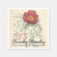 Vinatge Botanical Peony 75. Geburtstagsparty PN