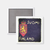 Vinatge Briefmarke - Finnland Magnet (Vorderseite/Rückseite)
