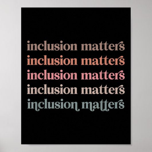 Vinatge Inclusion S Positive Diversity Kindness Poster (Vorne)