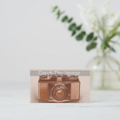 Vinatge Kamera-Visitenkarte-Fotografie Visitenkarte (Stehend Vorderseite)