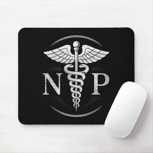 Vinatge Nurse Practitioner Nursing Np Hostal Medic Mousepad (Mit Mouse)