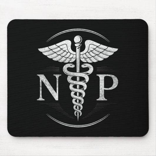 Vinatge Nurse Practitioner Nursing Np Hostal Medic Mousepad (Vorne)