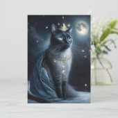 Vinatge Royal Cat Dankeskarte (Stehend Vorderseite)