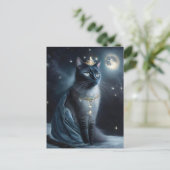 Vinatge Royal Cat Postkarte (Stehend Vorderseite)