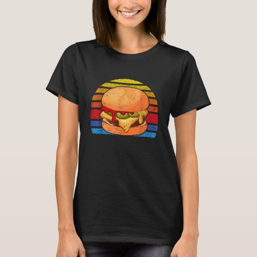 Vinatge Sunset Burger    Burger Costume Burger T-Shirt (Vorderseite)