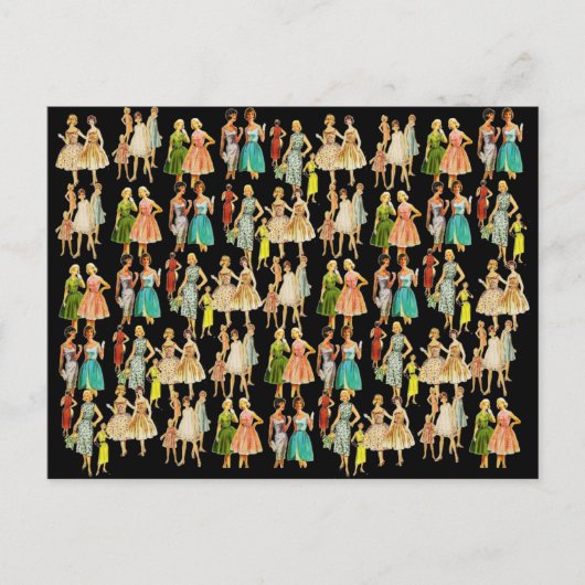 Vinatge Women's Fashion Postkarte (Vorderseite)