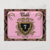 Vinault Viktorianisch Wedding Tischnummer Card (Rückseite)